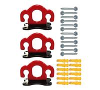 Resistance Band Hooks, Ceiling Mounted Hook for Workout, Set of 3 Heavy Duty Wall Mount Anchors, Secure Bodyweight Strap Holder for Strength Training, Fitness Bands, Home Gym Physical Exercise