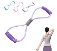 Resistance Band, Resistance Band withHandles, Stretch Fitness Strap for Full-Body Workouts, Strength Training, Flexibility, Exercise Elastic Rope for Home, Gym (Purple)