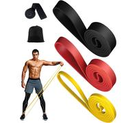 Resistance Band Set Of 3 Resistance Bands With Door Anchor For Pilates Training,Yoga,Stretching,Physical Rehabilitation And Elastic Bodybuilding Traction.[P6]
