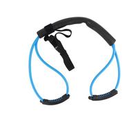 Resistance Band with Comfortable Handle, Arm and Back Strength Training Exercise Band, Premium Rubber Stretch Band with Waist Belt for Home Pilates and Full Body Workout (Bleu 25LB)