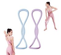 Resistance Bands, Figure 8 Exercise Bands for Women Men, Figure 8 Resistance Band with Handles, for Arms, Back, Shoulders, Legs and HIPS Working Out(Basket Purple,35 pounds)