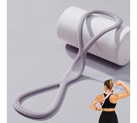 Resistance Bands, Figure 8 Exercise Bands for Women Men - Victoriousact Pilates Bands Resistance, Tone Chest, Back & Glutes Effortlessly - Complete Upper/Lower Body Workouts (Gray)