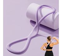 Resistance Bands, Figure 8 Exercise Bands for Women Men - Victoriousact Pilates Bands Resistance, Tone Chest, Back & Glutes Effortlessly - Complete Upper/Lower Body Workouts (Purple)