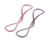 Resistance Bands,Figure 8 Resistance Bands for Women Men,15/25/35 LB High Elasticity,Luminous Exercise Bands with Handles for Working Out,Arm,Chest Expander Strap,Yoga,Starter Set (Pink15lb+Gray35lb)
