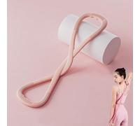 Resistance Bands, Figure 8 Resistance Bands, Fullbody Yoga Pulling Rope Exercise Bands Arm Training Belt with Handles for Working Out, Arm, Fullbody Yoga Pulling Rope for Women Men (Pink-35LB)
