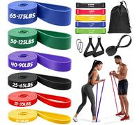 Resistance Bands Set,6 Levels Pull Up Bands With Handles,Door Anchor,Storage Bag,Exercise Bands For Body Weight Training,Powerlifting