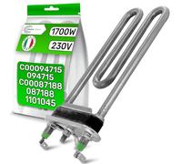 Resistance Chauffante 172mm 1700W 230V à Fusible Thermique Machine a Laver | Code Original C00094715 pour Indesit pour Ariston 482000022781 pour Whirlpool - MADE IN ITALY - ONIX TECH