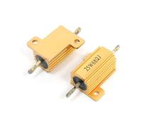 Résistance de boîtier en aluminium bobiné axia-l, 25W, 68 Ohm, ton or, 2 pièces