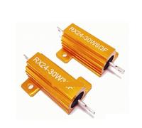 Résistance de coque en aluminium RXG24, 5w 10w 25w 30w 50w 75w, coque en aluminium jaune doré, boîtier en métal, résistance bobinée(30ohm,30w)