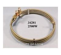 Résistance de four circulaire 2500W pour four BRANDT - Dimensions 195 x 180mm