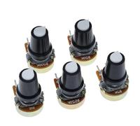 Résistance de potentiomètre rotatif linéaire à 3 broches WH148 1K, 10K, 20K, 50K, 100K Ohm, 15 mm, avec capuchon blanc AG2, 1 pièce(20K)