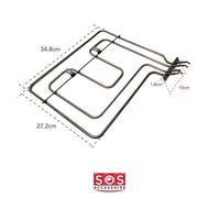 Résistance de voûte/grill 1100W - BEKO - Four, Cuisinière - Remplacement