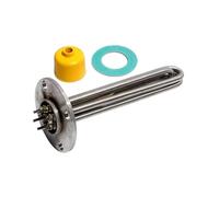 Résistance Électrique À Bride Ronde 220 V/380 V, 4 Trous, For Réservoir D'eau. Élément Chauffant 6 KW, 9 KW Ou 12 KW, Diamètre 115 Mm Ou 130 Mm. Avec Coupelle (1 Pièce).(130mm,380V 304SUS,6KW 290mm)