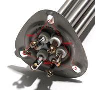 Résistance électrique à bride triangulaire SNDHEATER 63 mm 6 kW/9 kW/12 kW 220 V/380 V Réchauffeur de réservoir 260/305/355 mm Lavable au lave-vaisselle(380V 260mm 6KW)
