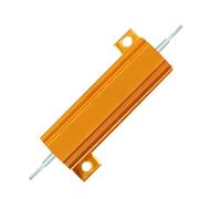 Résistance en aluminium 50 W 0,22 Ohm résistance à fil pour sonnette, LED, équipement d'alimentation (or)