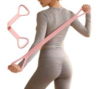 Resistance Exercise Band Kit, Figure 8 Resistance Band, Non-Slip Handles Workout Equipment for Women Men Home Gym Pilates Yoga Muscle Strength Personal Wellness Daily Routine Maintenance Accessory