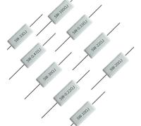 Résistance fixe à puce Lot de 10 résistances en ciment céramique, puissance 5 W, précision audio, valeur résistance: 1 R à 100 kOhm(20K)