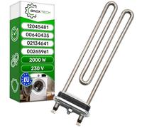 Résistance Lave Linge 2000W 230V avec Code Original 12045481 00265961 00640435 pour Bosch pour Siemens pour Balay 02134641 pour Quelle - MADE IN EU - Garantie de 5 Ans - ONIX TECH