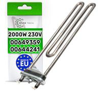 Résistance Lave Linge 2000W 230V avec le Code Original 00649359 649359 00644241 644241 12039358 pour Bosch pour Siemens pour Balay - MADE IN EU - Garantie de 5 Ans - ONIX TECH