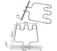 resistance sole 1000w 230v l350x310mm pour four ariston G