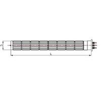 RESISTANCE STEATITE 2400 W DIA 52 LG 440 pour CHAUFFE EAU BRANDT - 98X0021