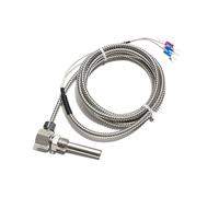 Résistance thermique à angle droit de Type PT100/PT1000, M16 x 1.5, sonde filetée de-50 à + 200 °C, 10x35mm/10x50mm, 1M/2M/3M/4M/5M(10x50mm,Cable length 4M,PT100)