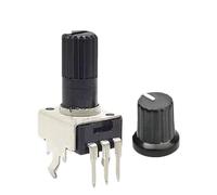 Résistance verticale réglable RV09, 5 paires = 10 pièces, potentiomètre d'étanchéité à 3 broches 1K 2K 5K 10K 20K 50K 100KΩ Ohm for avec bouton(200K Ohm)