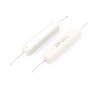 Résistances fixes en ciment céramique Résistance de puissance 20W Watt 100RJ 100Ohm Résistances simples 2Pcs Blanc Composants consommateurs d'énergie
