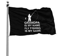 Résistant À La Décoloration Bannière Avec Œillets Drapeau De Jardin Grand-Père Est Mon Nom De Pêcheur 90X150Cm Bannière Extérieure Pour Célébration Balcon Extérieur