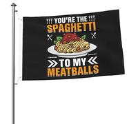 Résistant À La Décoloration Drapeau Chef, Vous Êtes Les Spaghettis De Mes Boulettes De Viande. Drapeaux Double Couture Bannière Extérieure Pour Jardin Fête Intérieur 90X150Cm