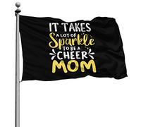 Résistant À La Décoloration Drapeau De Jardin Personnalisé Bruant Il Faut Beaucoup D'Éclat Pour Être Une Maman Encourageante 90X150Cm Bannière Extérieure Pour Restaurant Extérieur Intérieur