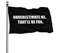 Résistant À La Décoloration Drapeau De Jardin Personnalisée Bruant Sous-Estime-Moi, Ce Sera Amusant 90X150Cm Drapeaux De Pirate Pour Anniversaire Manif Célébration