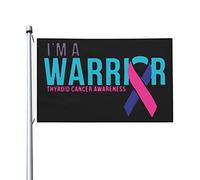 Résistant À La Décoloration Drapeau De Pirate Je Suis Une Personne Engagée Dans La Sensibilisation Au Cancer De La Thyroïde Drapeaux Personnalisé Bannière Extérieure Pour Balcon 90X150Cm