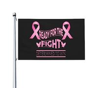 Résistant À La Décoloration Uv Drapeau De Jardin 90X150Cm Prête Pour La Lutte Contre Le Cancer Du Sein Drapeau Personnalisé Polyester Pirate Drapeaux Pour Festival, Terrasse, Jardin