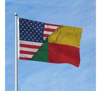 Résistant À La Décoloration Uv Drapeaux Bannières Amérique Compliquée Béninois Bénin Drapeau De Jardin Parfait Pirate Drapeaux Pour Cadeau D'Anniversaire, Jardin, Cadeau De Noë, 3X5 Ft