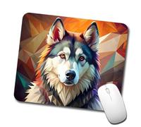 Résistant À Usure Tapis De Gaming Art Contemporain du Chien Malamute D'Alaska 25X30Cm, Mousepad Stable Tapis De Souris pour Pc Souris Joueurs Professionnels