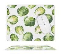 Résistant à Usure Tapis de Souris de Jeu Aquarelle Brussel Sprouts Cuir Mousepad Mouse Pad 25x30cm pour PC,Jeux,Joueurs Professionnels