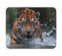 Résistant à Usure Tapis de Souris de Jeu, Le Tigre Traverse la rivière, Doux Tapis de Souris Gaming, Souris de Bureau, 25X30cm, PC, Bureau, Jeux