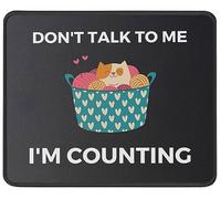 résistant à Usure Tapis de Souris d'Ordinateur, Parle-Moi, Je Compte. Tricot et Crochet Amusants. Mouse Pad Base en Caoutchouc Tapis Souris pour Ordinateur Claviers Jeux