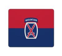 résistant à Usure Tapis de Souris, Drapeau de la 10e Division de Montagne de l'armée américaine, Doux Tapis de Souris Gamer, Mouse Pad, 25X30cm, PC, Souris, Ordinateur