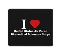 Résistant à Usure Tapis de Souris Gamer, J'aime Le Corps des Sciences biomédicales des Forces armées des États-Unis, Antidérapante Tapis de Souris Gaming, Gaming Mousepad, 25X30cm, Bureau