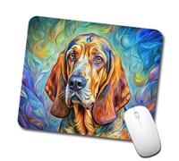Résistant À Usure Tapis De Souris Gaming Art Expressionniste du Chien De Saint-Hubert 25X30Cm, Souris De Bureau Résistant À Usure Tapis De Souris D'Ordinateur pour Souris Bureau