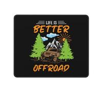 résistant à Usure Tapis de Souris Gaming, La Vie est Meilleure Hors des sentiers battus, Base en Caoutchouc Tapis de Gaming, Mousepad, 25X30cm, PC, Claviers, Joueurs Professionnels