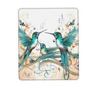 Résistant À Usure Tapis De Souris Gaming Note Musicale des Oiseaux Sarcelle 25X30Cm, Gaming Mousepad Doux Tapis De Souris D'Ordinateur pour Ordinateur Bureau Souris