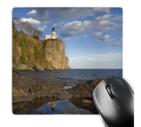 Résistant À Usure Tapis De Souris Gaming Phare De Split Rock, Minnesota, États-Unis, Lac Supérieur, David Svilar 25X30Cm, Gaming Mousepad Bords Cousus Tapis De Souris De Jeu pour Pc