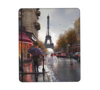 Résistant À Usure Tapis De Souris Gaming Rue Pluvieuse À Paris 25X30Cm, Souris De Gaming Résistant À Usure Tapis De Bureau pour Ordinateur Joueurs Professionnels Jeux