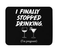 résistant à Usure Tapis Souris, J'Ai Enfin arrêté de Boire du vin Future Mom Gamer Mouse Pad Base en Caoutchouc Tapis de Gaming pour Souris Les capteurs de Jeu Ordinateur
