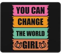résistant à Usure Tapis Souris, Tu Peux Changer la Fille, Durable Tapis de Souris Gamer, Mouse Pad, 25X30cm, PC, Souris, Joueurs Professionnels