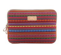 Résistant aux Chocs&Eau Housse/Pochette/Sacoche/Manche/Serviettes en Toile, Bohème&Ethnique, pour MacBook Air/Ultrabook/Netbook/Tablette,Rouge