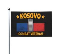 Résistant aux intempéries Drapeau en polyester Armée américaine O-2 Premier lieutenant O2 Kos Combat Veteran Flag Double face Drapeau résistant aux intempéries 3x5 Ft pour dortoirs,jardin,patio